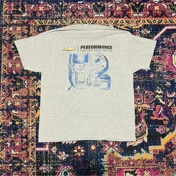 Vtg Chevrolet Racing T-shirt Chevy Performance Vehicles Racing sz XL Corvette - Picture 2 of 2